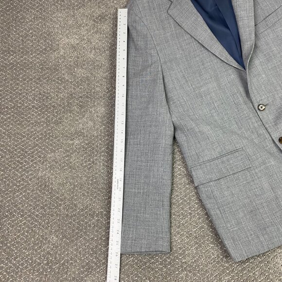 J. CREW Voyager Sport Coat Blazer Men's 44R Fits Slim Gray Thompson Wool - Picture 12 of 15